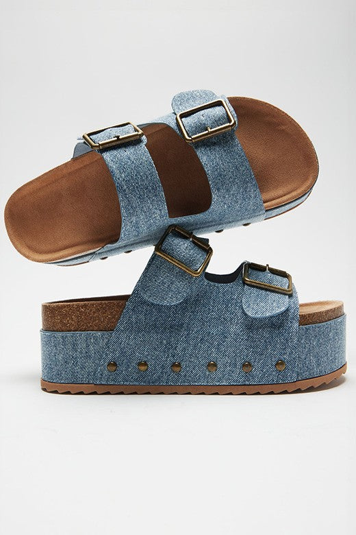 Jean Stacked sandals (coming soon… preorder available )